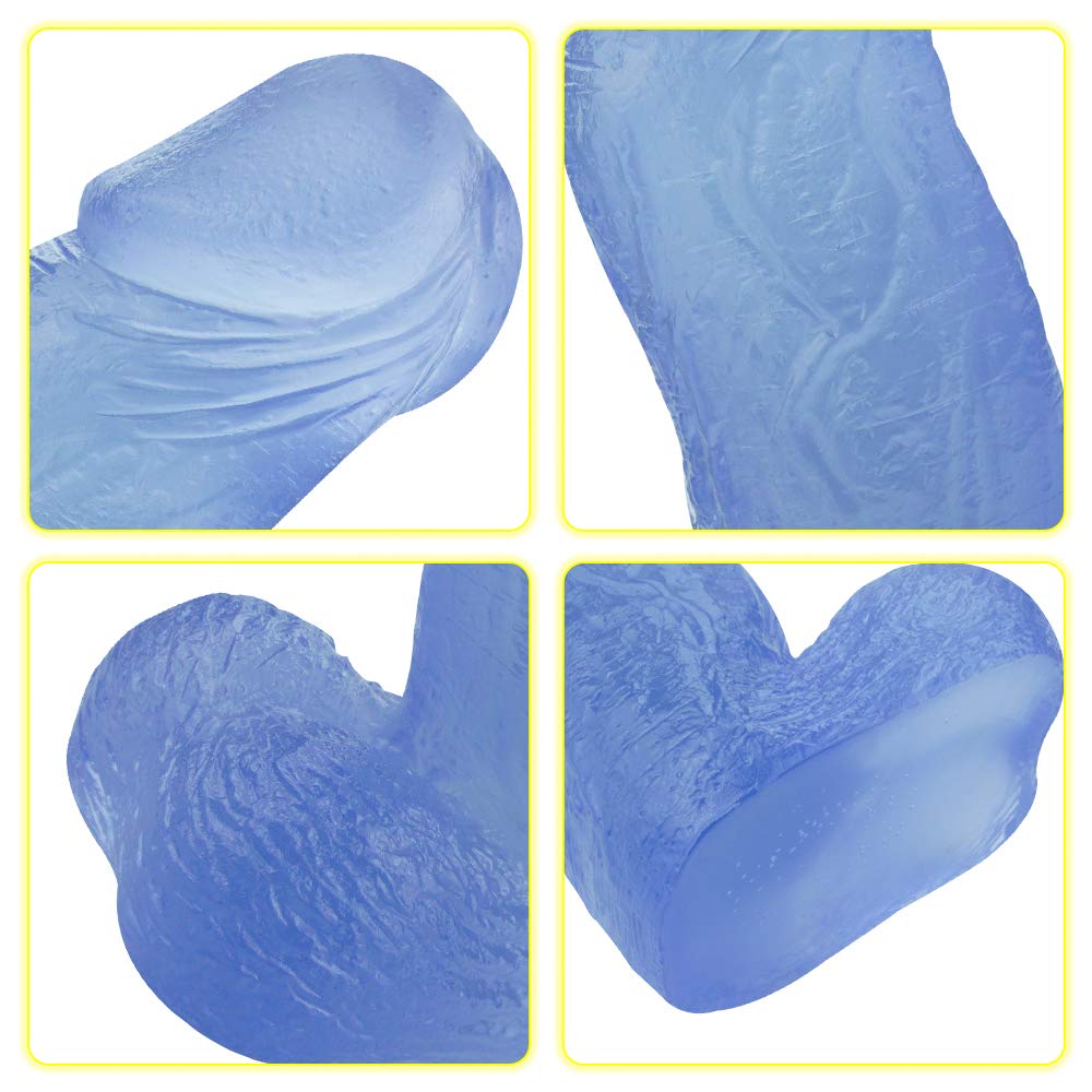 Dildo spesso 26 * 8 cm, plug anale, enorme dildo, grande pene, dildo anale, dildo con ventosa, punto G, vagina, plug anale, giocattoli sessuali per uomini e donne(Blue)