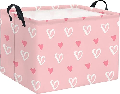 Miniatura 27 de Cesta rectangular de almacenamiento para niños con asas para el hogar, cocina, niños y niñas, lindo contenedor organizador de almacenamiento de