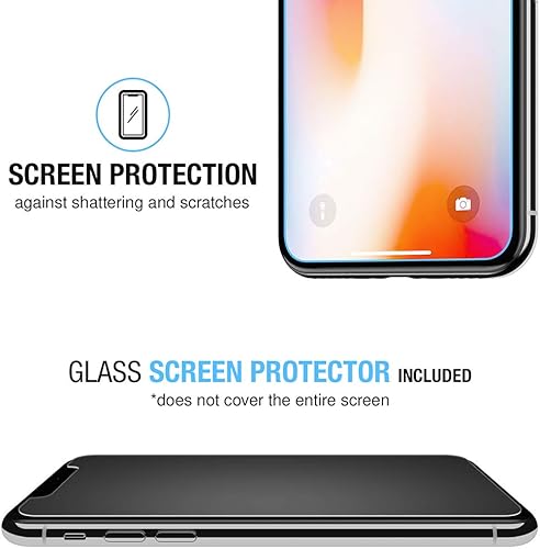 Miniatura 2 de FlexGear Protección completa Funda para iPhone X XS y 2 protectores de pantalla de cristal transparente