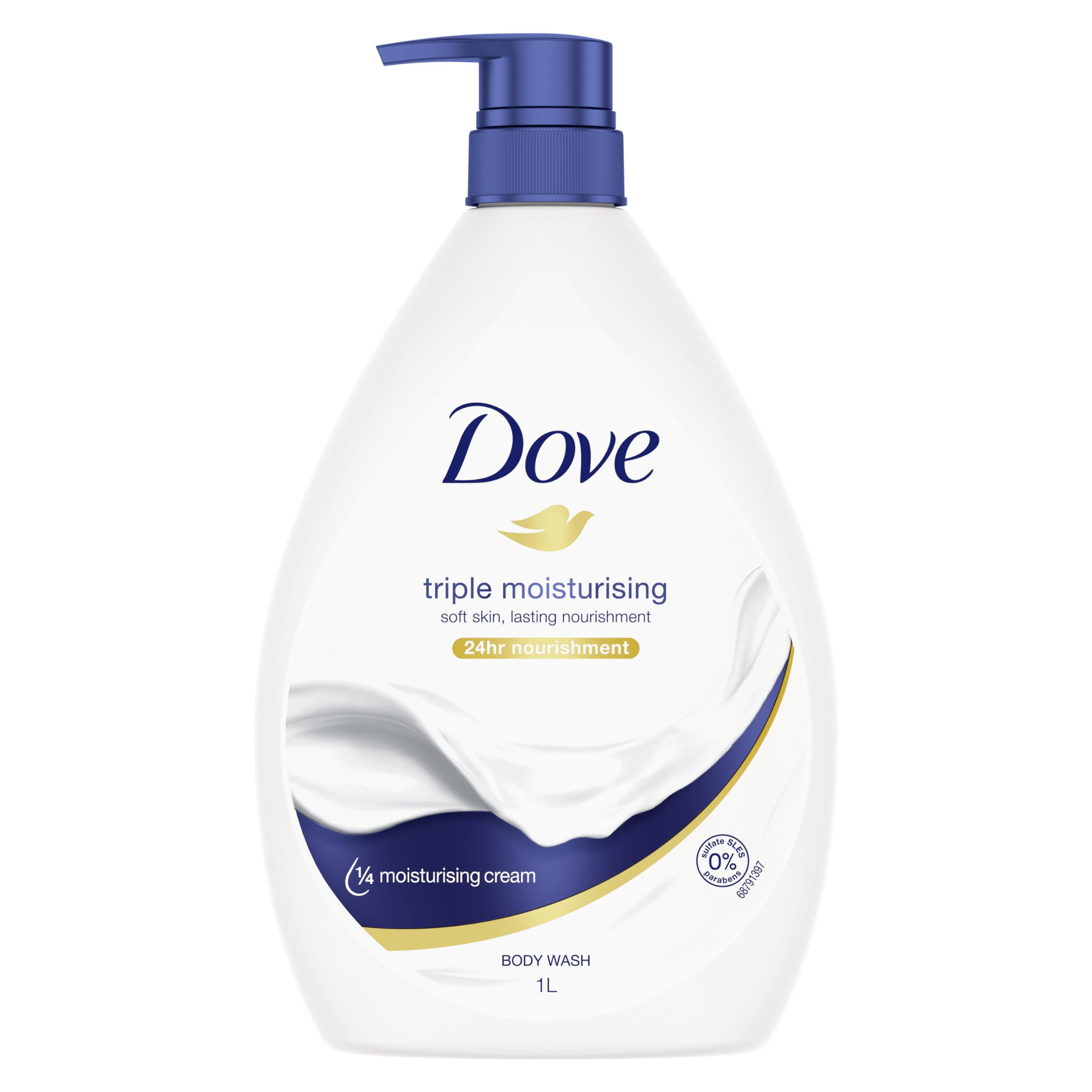 Dove Triple Moisturising Body Wash 1 L - 1 l (Pack of 1)