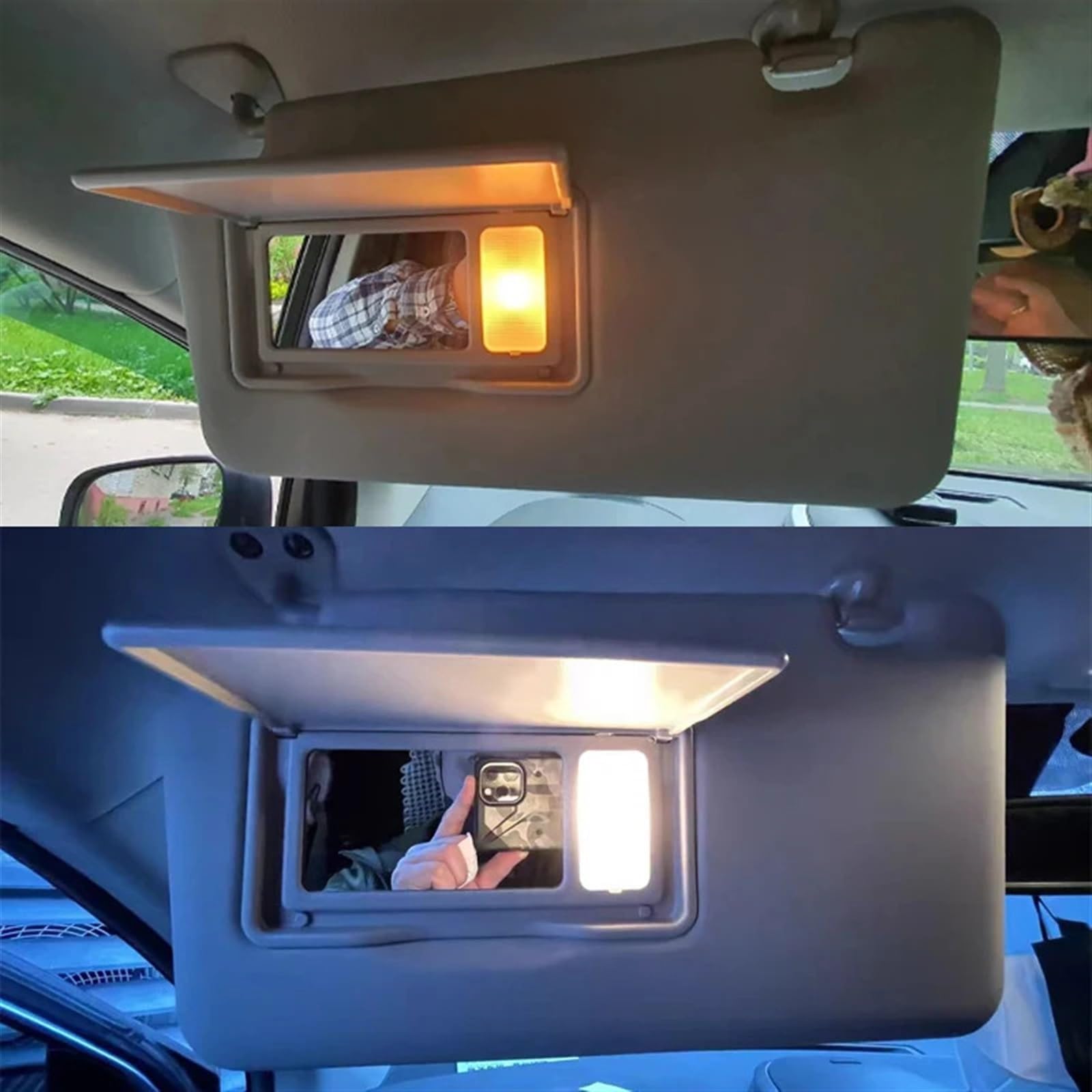 Pare-Soleil Avant de Voiture avec Miroir de Maquillage for R//enau//l//t Koleos 2008 2009 2010 2011 2012 2013-2016 96401JY65A 964005494R(Left)