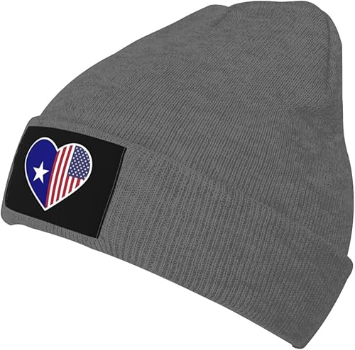 I Love America and Bonnie Blue Flag Beanie Hat for Men Women Hats Warm Cozy Knitted Caps Black Skull Cap