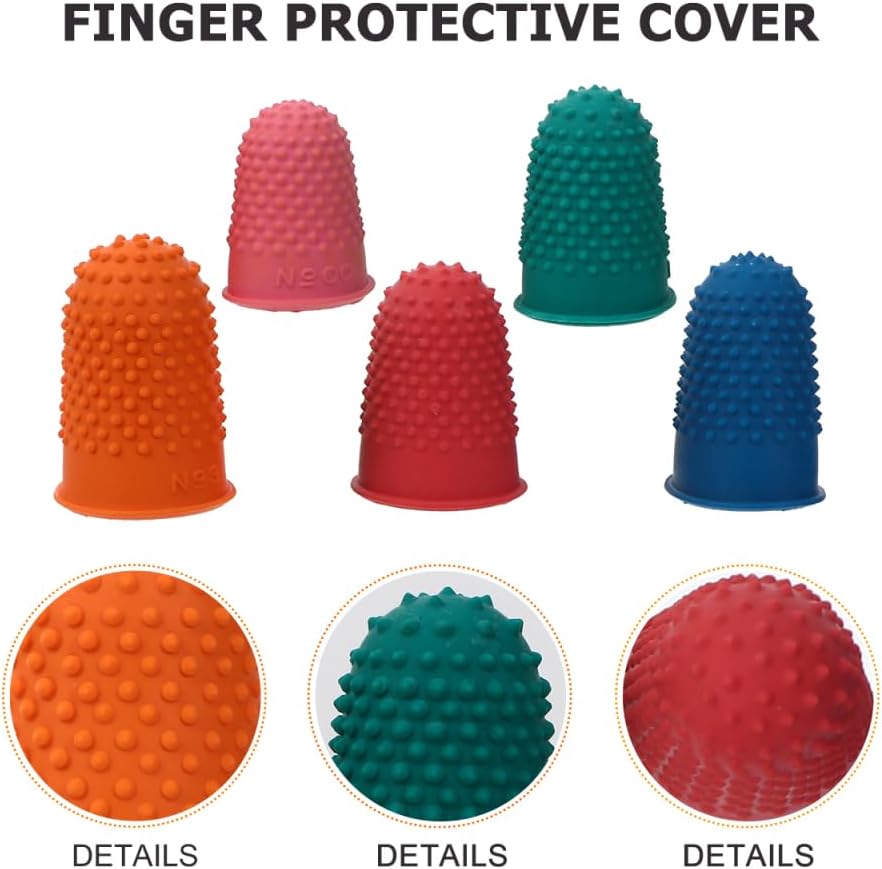 Miniatura 4 de Healifty Funda protectora para dedos, 10 puntas de silicona para manualidades, diseño antideslizante, ligero, antiquemaduras, fácil de usar