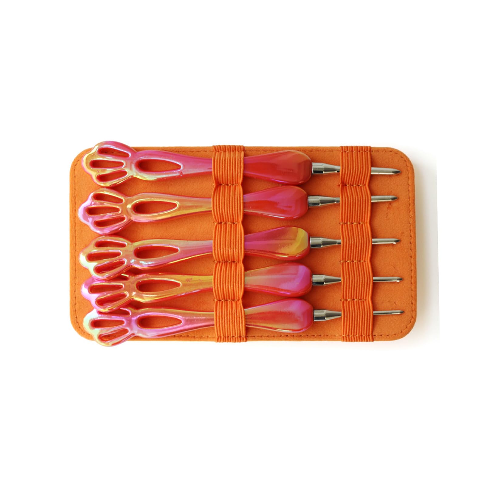 hogtnd 9pcs Crochet Hook Acrylic Handle Ergonomic Aluminum Crochet Hook Needle Yarn Craft Tool for Knitting, 2.5-7.0mm Aluminum Knitting Needle