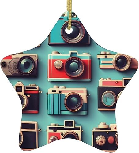 Divertido adorno de cerámica de Navidad, adornos de Navidad, adornos de vacaciones, árbol de Navidad, decoración del hogar, colección retro de