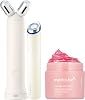 medicube Lift & Firm Set: Mini Booster Pro Plus Face Roller Device Set (Beige) and Collagen Jelly Cream 50ml