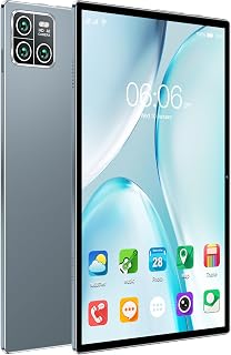Tablet PC de 10,1 polegadas Android 13, 16GB RAM 512GB ROM, 24MP 32MP Dual Cam, 2560 x 1600 IPS, WiFi Bluetooth 5.0, GPS, Bateria 12000 mAh, Dual SIM（cinzento）