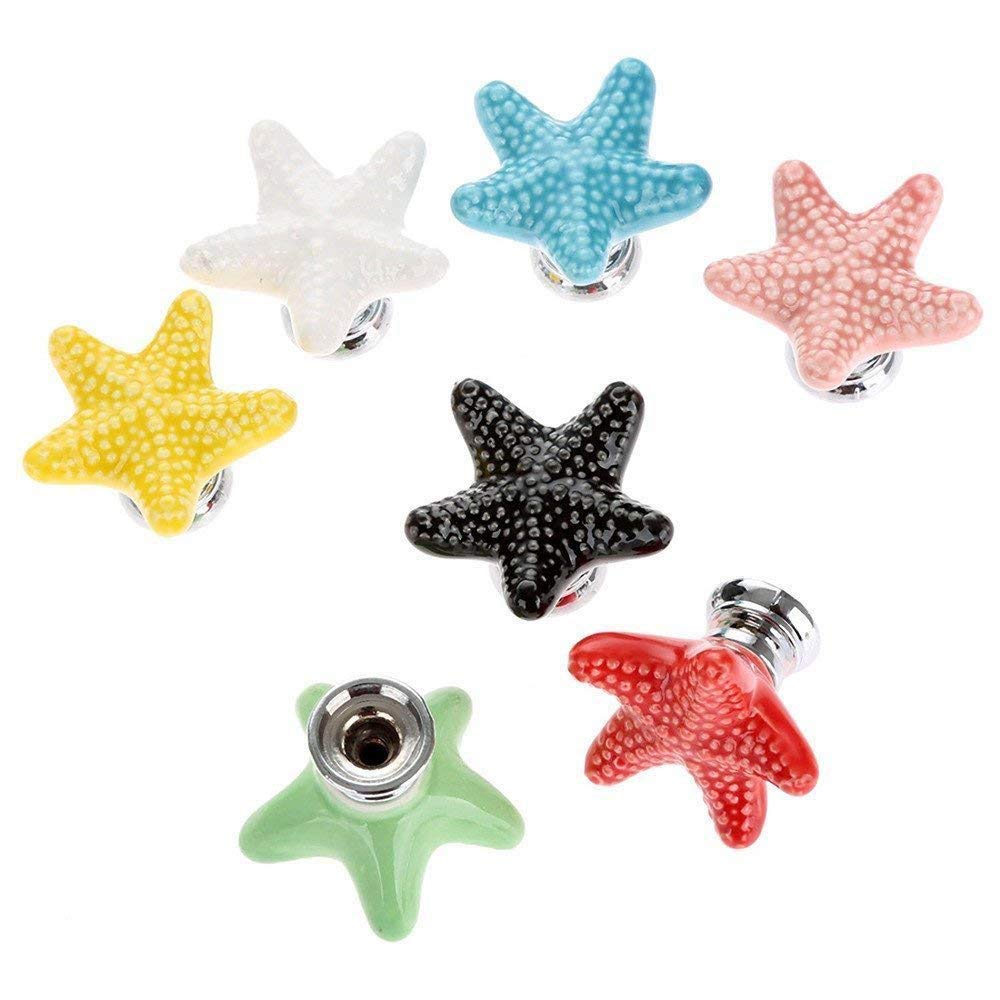 6 Pièces 31mm Tirer Poignée, Vintage Coque Forme Céramique Porte Boutons, Armoire Tiroir Placard Cuisine Closet Boite Poubelle Volets Salle De Bain Boutons Maison Meuble Décoration Poignées - Rose