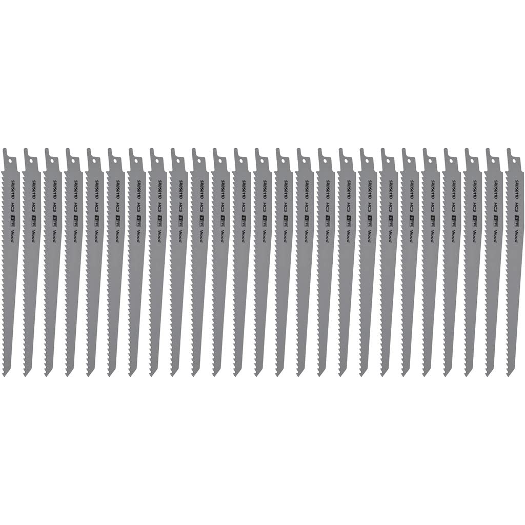 Ufixt Hoja de sierra de vaivén Clean Wood 200mm HCS 6tpi Pack de 25