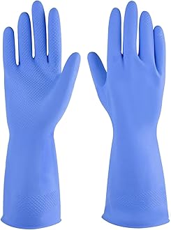 AM SAFE-X Heavy Duty Household Cleaning Rubber Hand gloves, Dishwashing Gloves, Kitchen Cleaning, Working, Painting, Gardening, Pet Care
