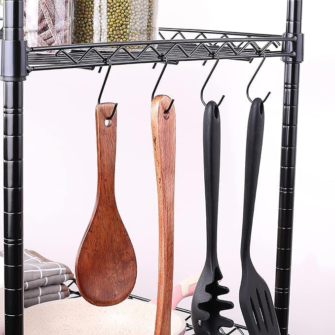 Miniatura 5 de Ganchos S de acero inoxidable recubierto resistente, para cacerolas, sartenes y panaderos, ganchos industriales en S para estantes de almacenamiento