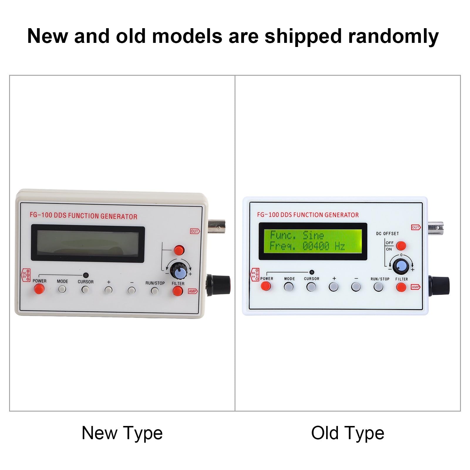 Signalgenerator, FG100 DDS FG 100 DDS Funktionsgenerator Signalgenerator Signalquelle Generator Meter Sinuswellenfrequenz 1Hz 500kHz Zähler