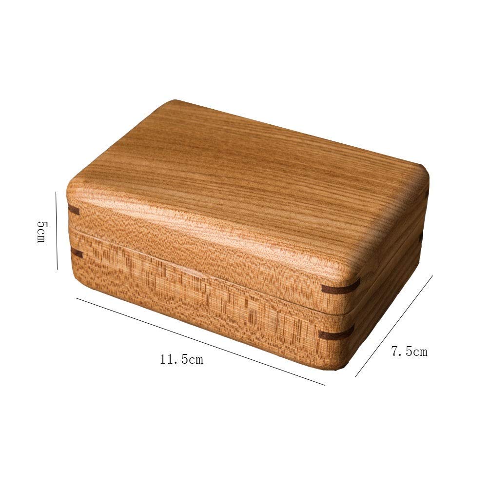 Caja de almacenamiento de joyería, regalo para mujer, joyero de madera maciza, portátil de viaje con espejo, maquillaje, regalo para novias Beauty Comes