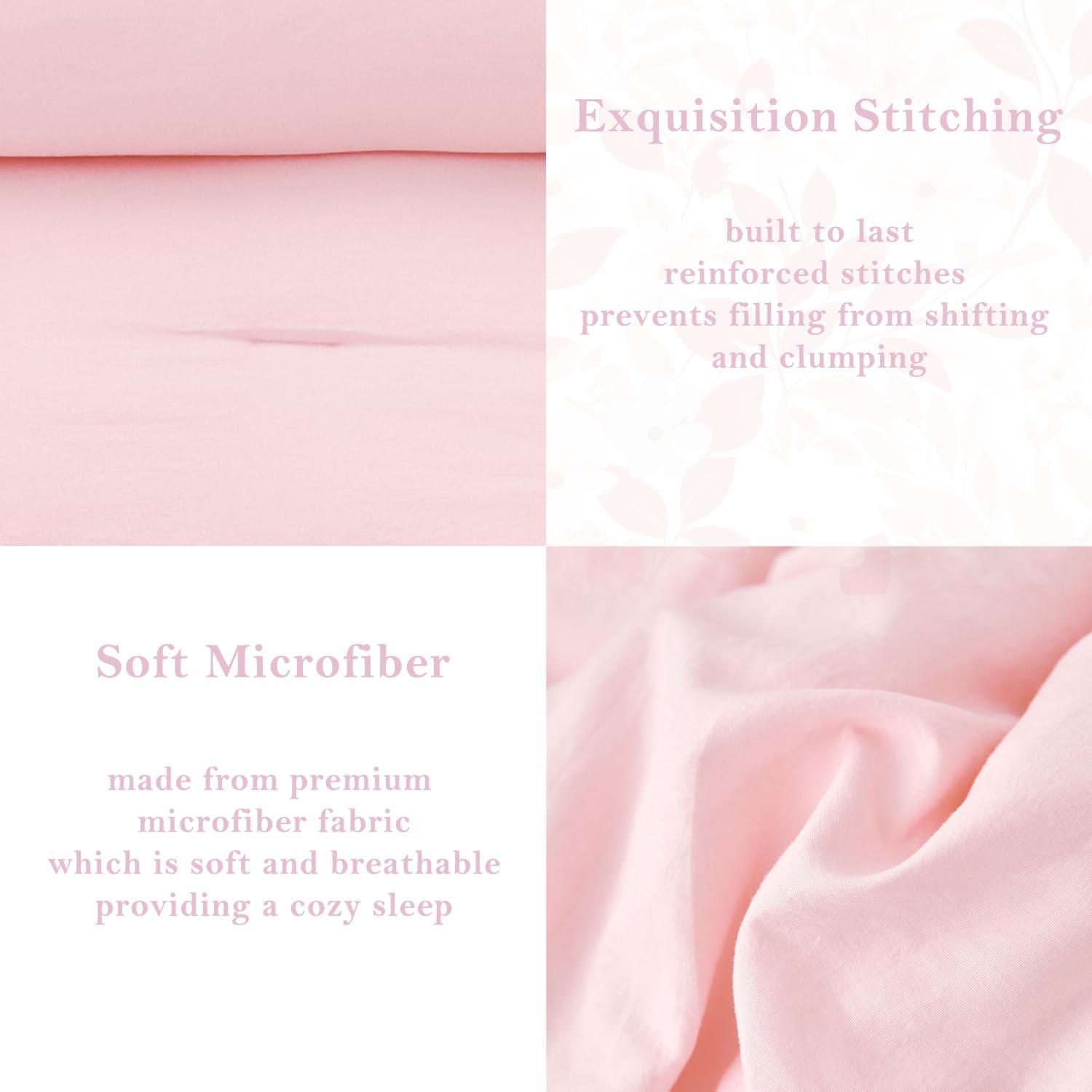 PERFEMET Pink Ruffled Comforter Set Twin Multi-Layers Ruffle Bedding for Girls Princess Bedding Set Kids Chic Room Decor (Light Pink，Twin)