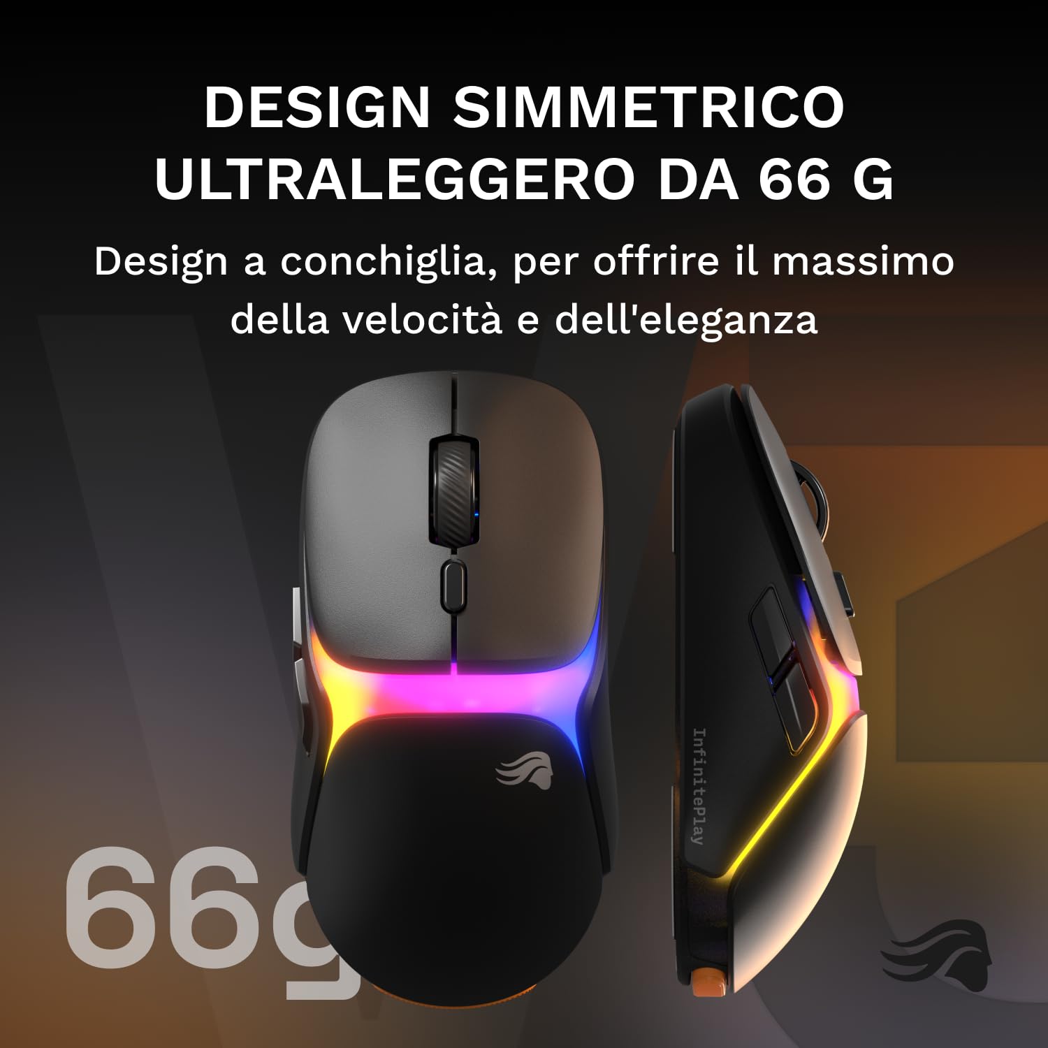 GLORIOUS Gaming - Model O3 Mouse da Gaming Wireless: batterie sostituibili InfinitePlay, Polling da 8k, Switch ottici da 130 Milioni di clic, Ultraleggero (66 g), sensore Ottico 30K DPI, RGB - Nero