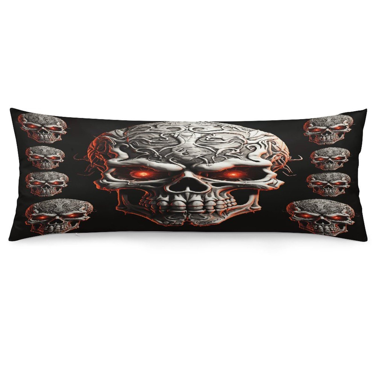 Evil Skull Throw Pillow Cover Soft Pillow Case Decorative Lumbar Pillow Cover Cozy Throw Pillowcase Polyester Rectangular Cushion Case Decor for Couch Sofa Bed