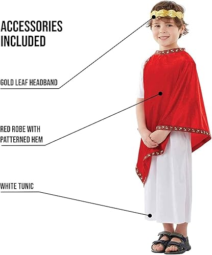 Miniatura 3 de Fun Shack Roman Costume Boys, Roman Emperor Costume Boys, Roman Costume Kids, Toga Costume Kids