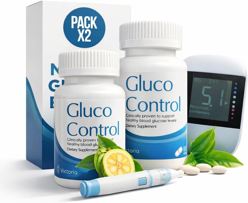 Dr. T Gluco Control – Natural Supplement to Support Healthy Glucose Levels – w/Garcinia Cambogia, Gymnema Sylvestre, White Bean Extract & Green Tea – Supports Metabolism & Well-Being – 60 Tabs 2-Pack