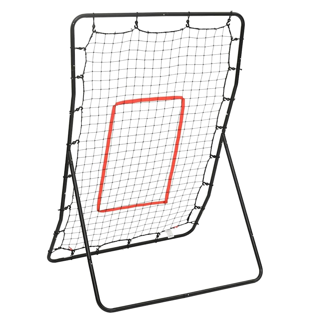 Softball Rebounder stalowa siatka treningowa, 88 x 79 x 137 cm, z taśmą celowniczą i gumowymi taśmami do bramki do piłki nożnej, bramki treningowej, gry podawania, dryblingu, wypoczynku i
