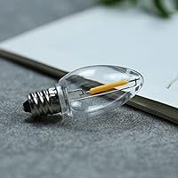 Vista 8 de C7 Replacement LED Light Bulbs 0.6W Equivalent to 7W, Warm White 2700K Outdoor and Indoor String Lights, Christmas Tree Salt Lamps, Vintage Window