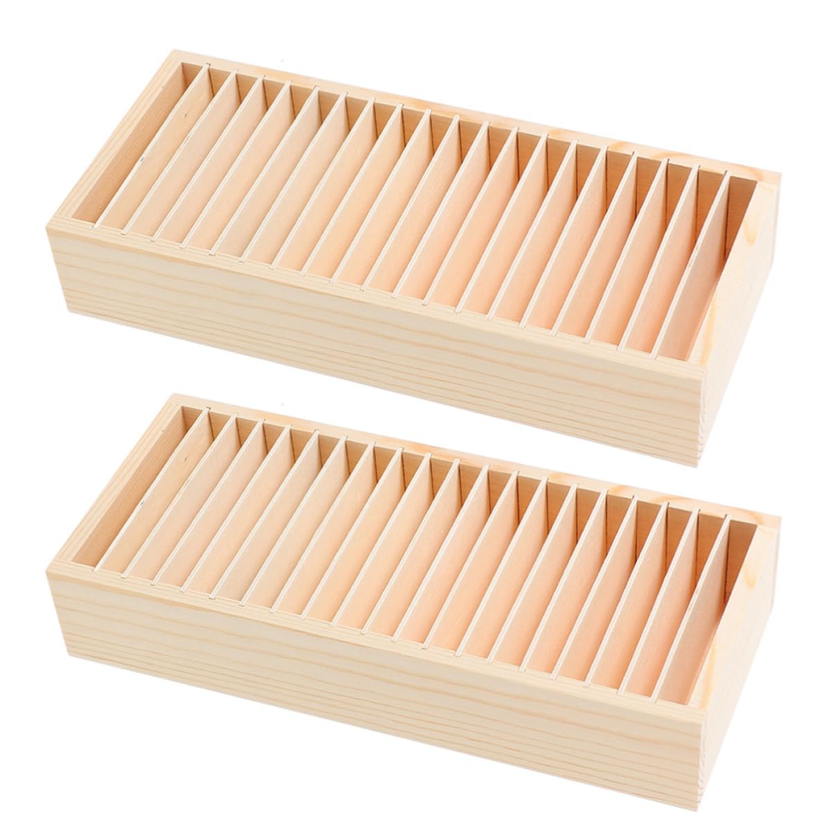 Hemobllo Organizer Staccabile Biglietti 2 Legno da in Pezzi e per Visita Design Multi Scomparto Struttura Contenitore Versatile per Ufficio e Casa
