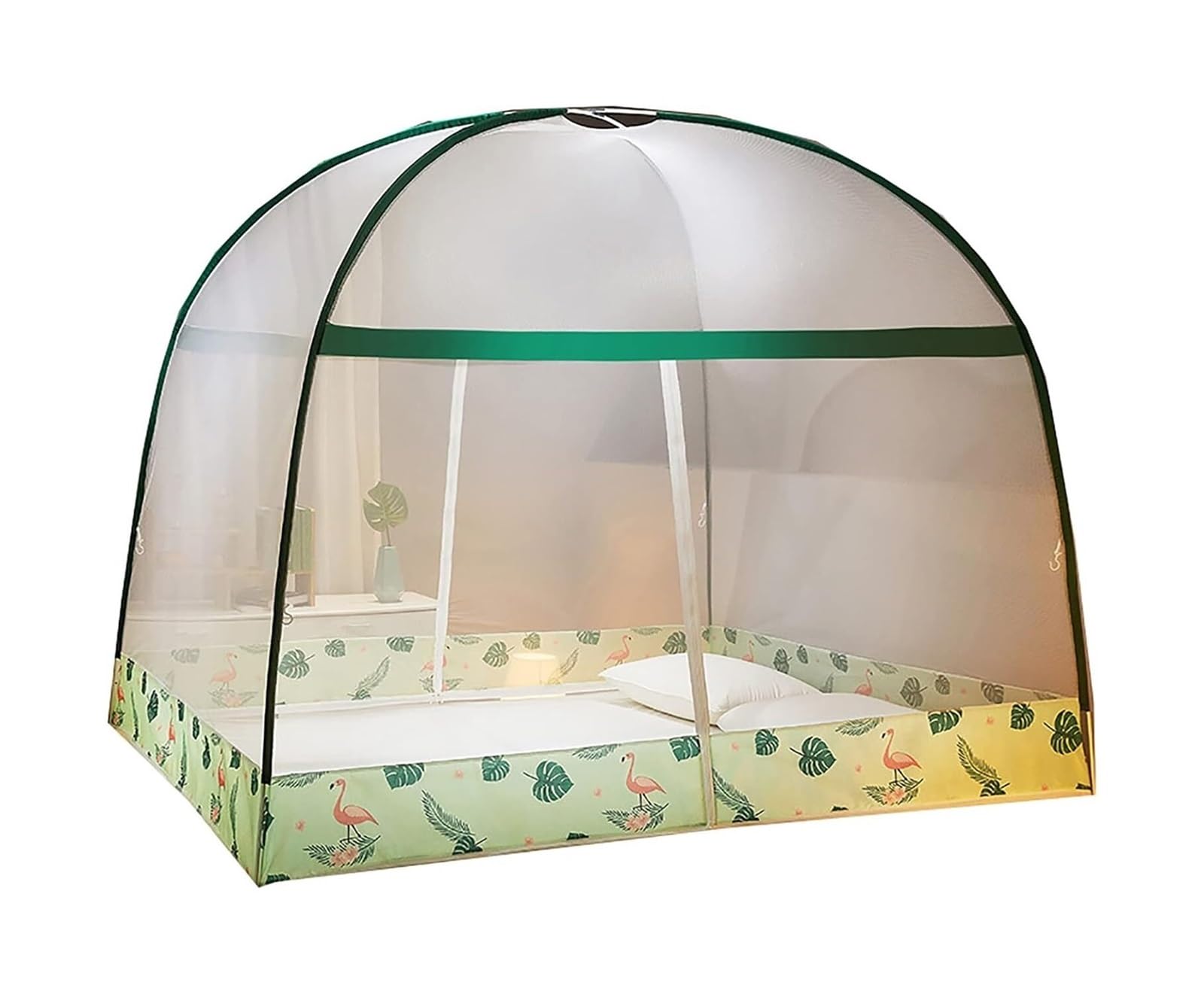 Qzhaxityt D Portable Pop Up Mosquito Net, Pop Up Folding Ouble Oor Be Canopy Tent, 2 Zipper Entries, Handy Install, Multi Sizes
