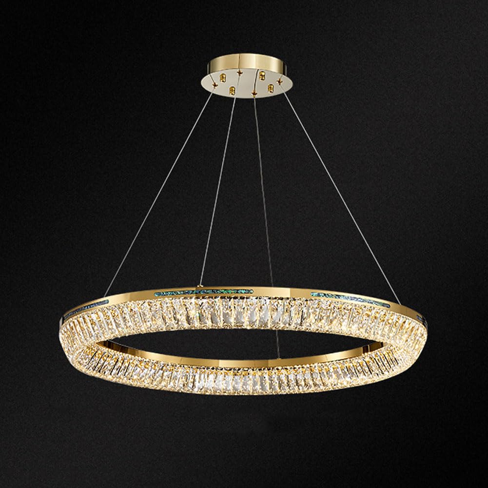 HXYSXHJUO Italian minimalist crystal chandelier, luxury high-end art for living room bedroom dining sample lamps and lanterns,80CM