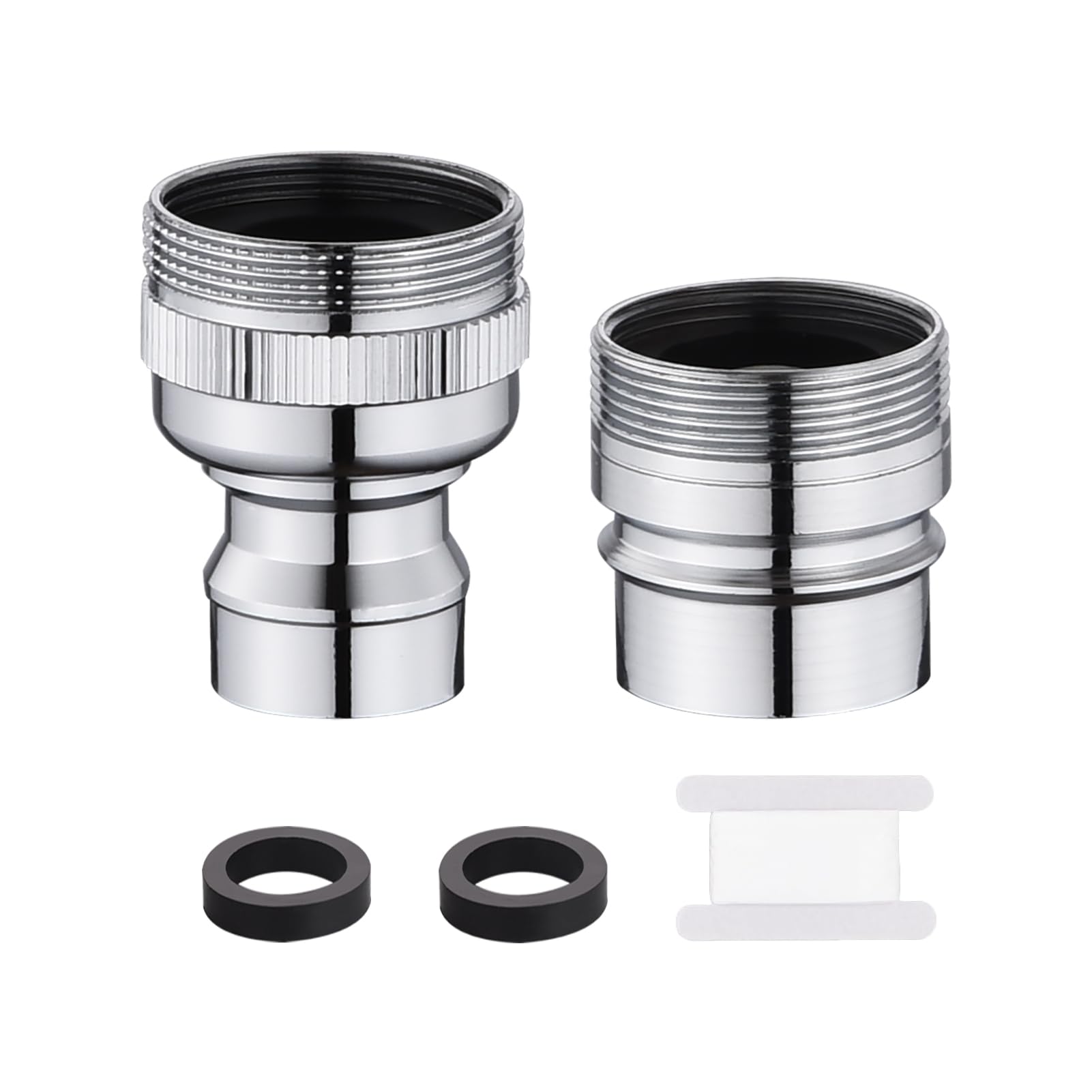Dishwasher Faucet Adapter with Aerator, Faucet Adapter for Portable Washer, Dishwasher Snap Adapter Connection, for Kitchen/Bathroom Faucet, Chrome