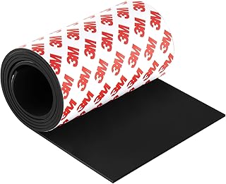 Non Slip Furniture Pads for Hardwood Floors, Cuttable Self Adhesive Silicone Anti Skid Pads Grippers for Furniture Electronics Home Appliances, 4 x 40 Inches (Black)