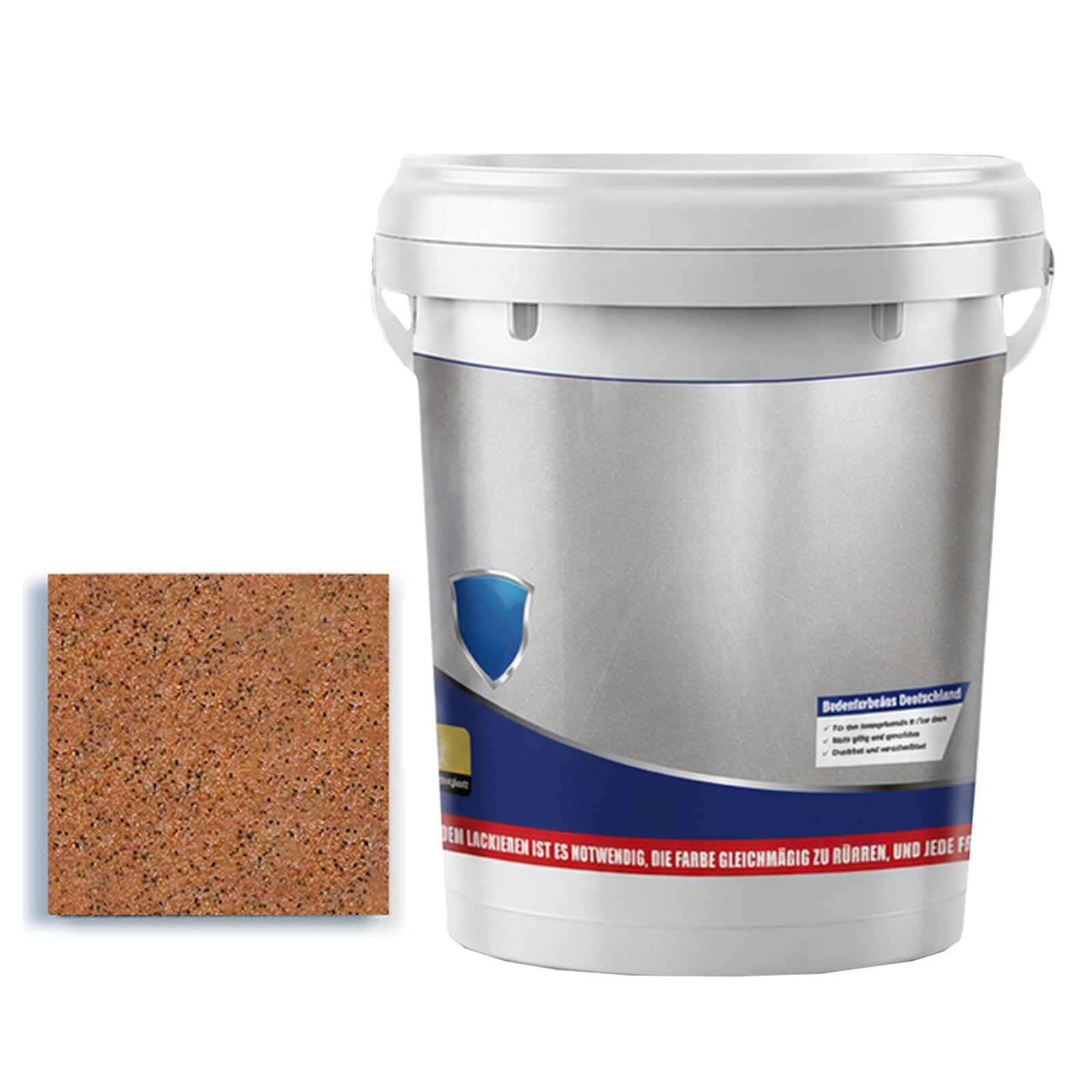Nimedala Epoxy Sand Floor Paint, Epoxy Floor Paint, High Gloss Marble Effect Coating for Concrete, Waterproof, Non-Slip, for Basement, Wood Floors, Garage, Outdoor (Orange,500g)