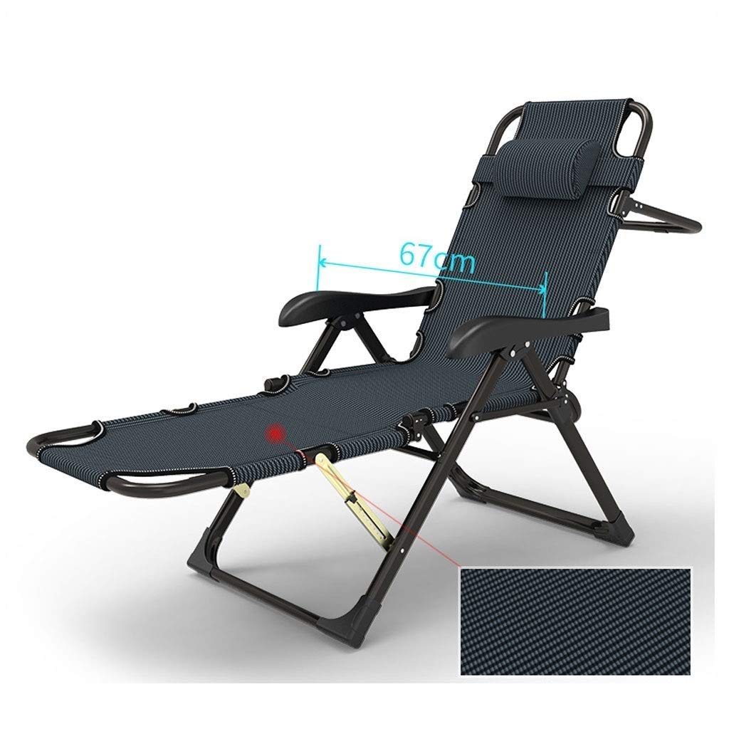Chaise longue de jardin inclinable et pliable pour loisirs et pause déjeuner