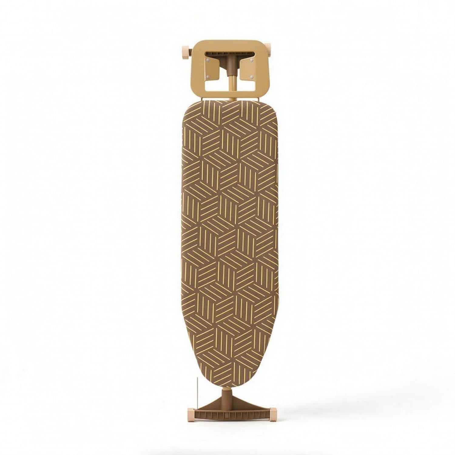 Compact Foldable Ironing Board Space-Saving Ironing Board with Metal Frame Non-Skid Furniture Portable for Homeowners, Students, Laundry Room, Apartment, Bedroom, Y0811 a Brown Square-image-37