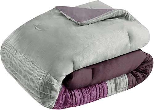 Miniatura 15 de Madison Park - Juego de edredón Amherst, de seda sintética, diseño contemporáneo, fundas y faldón de cama, almohadas decorativas, tamaño Queen (90 x