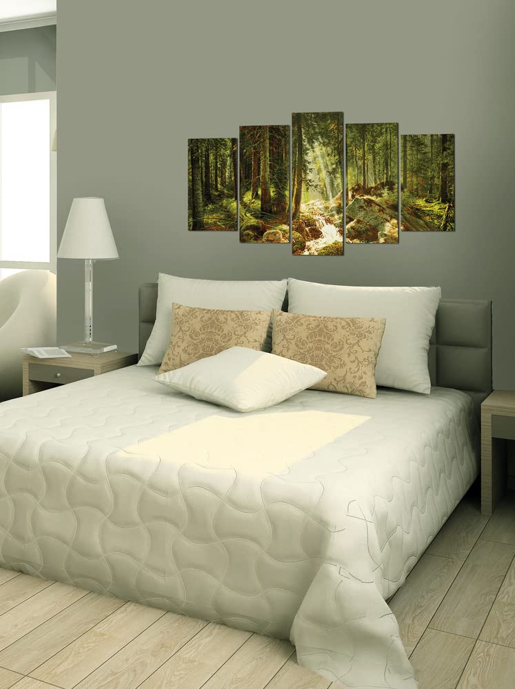 Schipper 609450832 Dipingere con i Numeri – La Nostra Foresta – Dipingere Immagini per Adulti, compresi pennelli e Colori acrilici, 5 Immagini, Master Class Polittico Professionale, Edition, 132 x 72