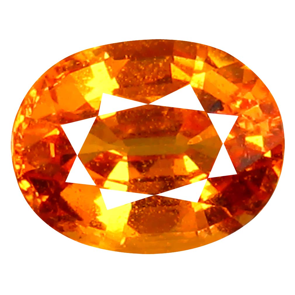Deluxe Gems 1.19 ct AAA+ Grade Oval Shape (7 x 5 mm) Fanta Orange Spessartine Natural Loose Gemstone