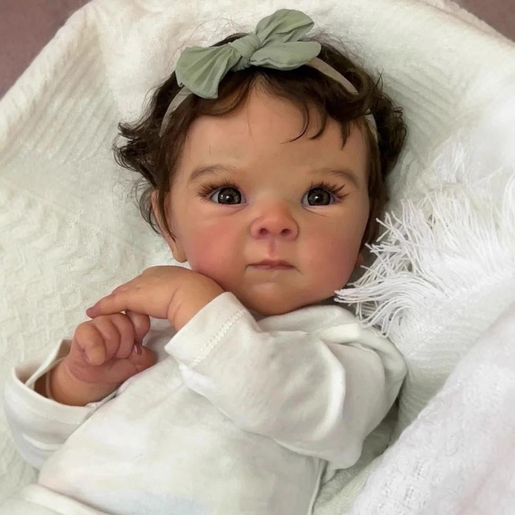 Zero pam Reborn Baby Dolls Silicone Full Body Girl Open Eyes, 18 Inch Realistic Babys Doll Girl - Image 3