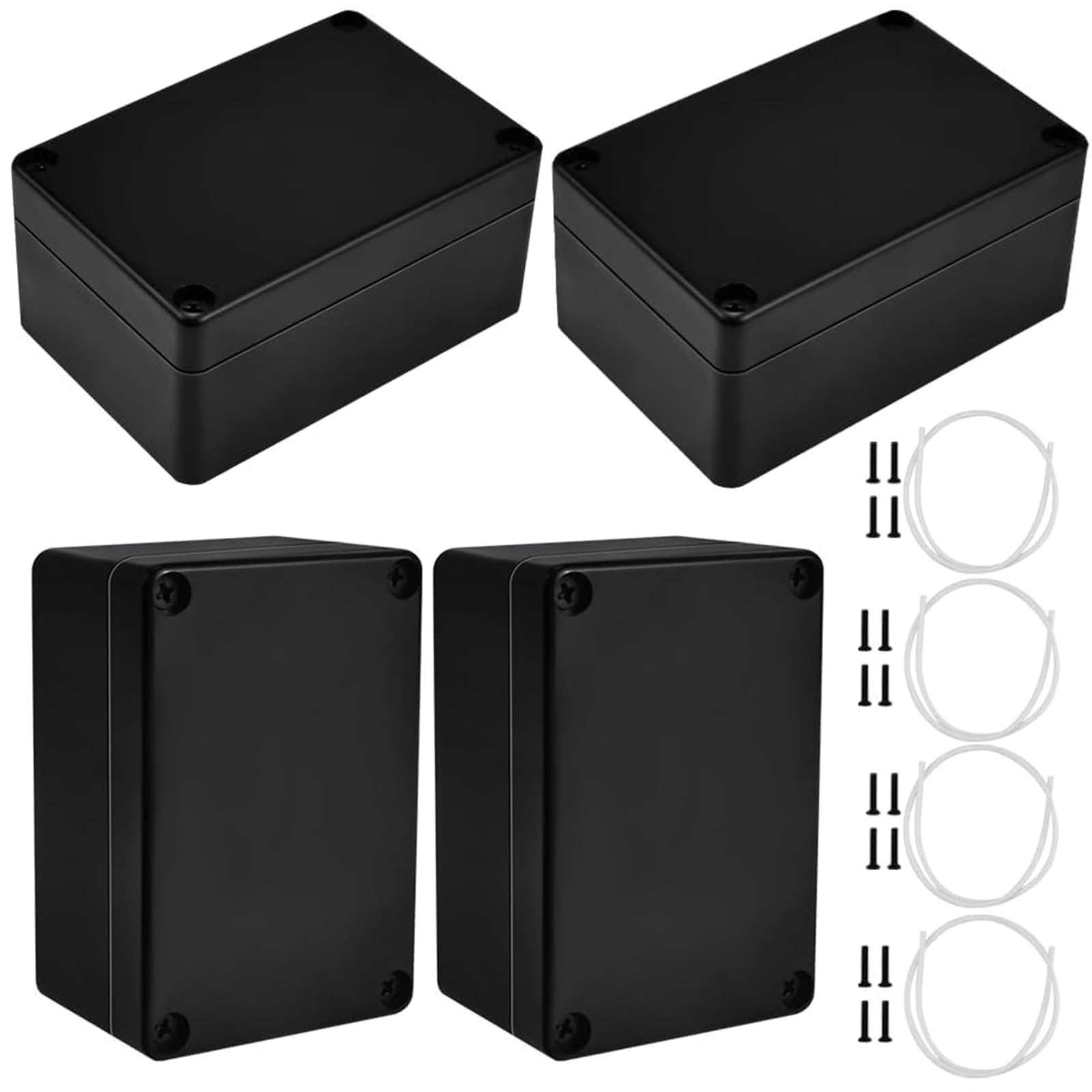 Caja Estanca Eléctrica IP65 Exterior - Tamaño 200x100x70 Mm, Material ABS, Para Conexiones Seguras De Cables En Jardín, Farolas Y Proyectos