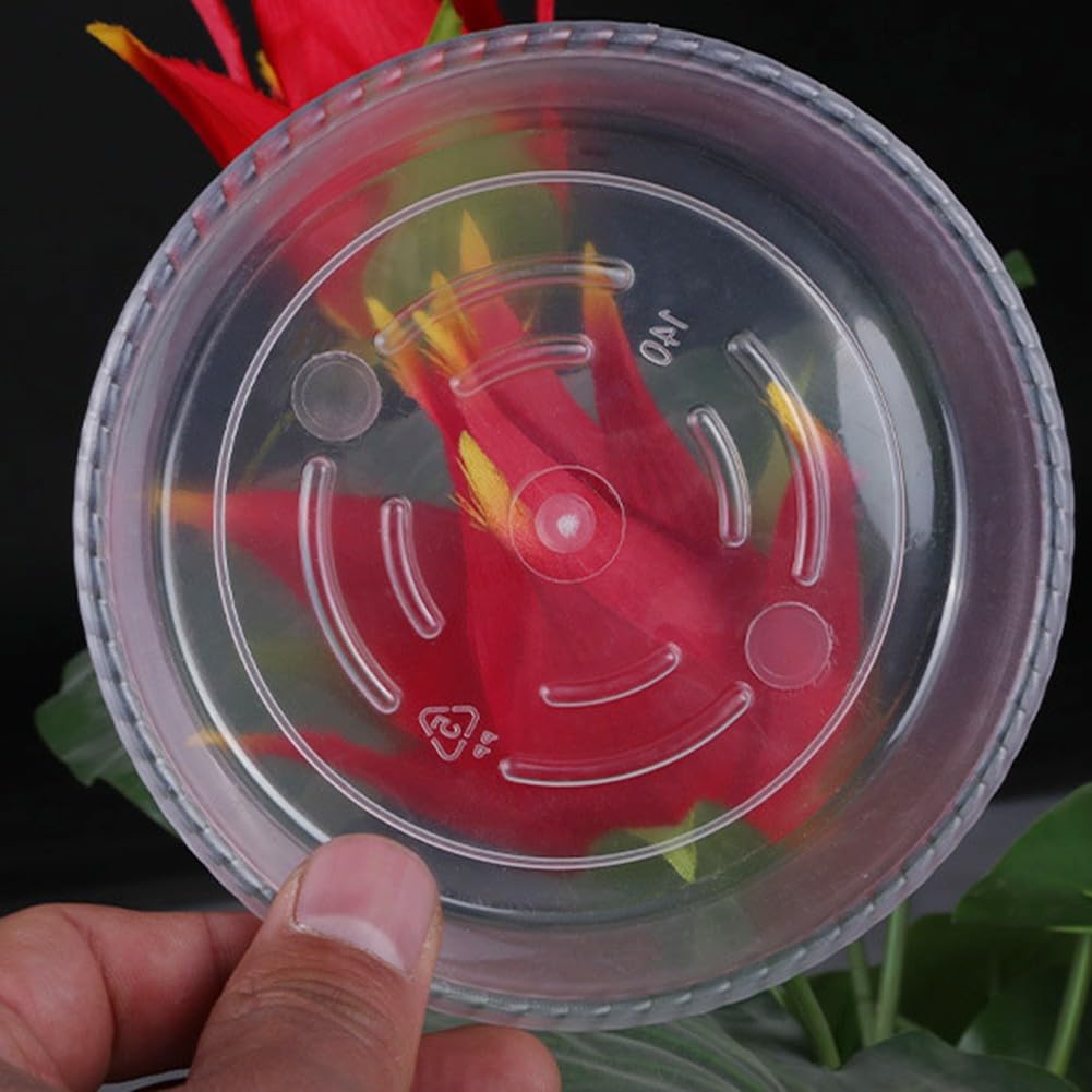 Durchsichtige Kunststoff-Blumentöpfe, Runde Pflanzenuntersetzer aus Kunststoff, 15,2–30,5 cm, transparent, wiederverwendbar