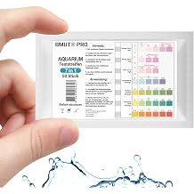 BMUT August Engelhardt 50 x 7-in-1 Aquarium Test Strips for Pond Fish Water Values e.g. pH Nitrite Nitrates GH Value