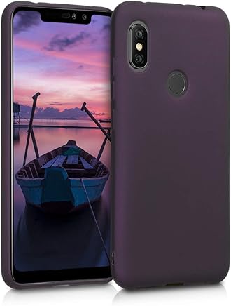 kwmobile Funda para Xiaomi Redmi Note 6 Pro - Carcasa para m?vil en [TPU Silicona] - Protector [Trasero] en [Frambuesa met?lico]