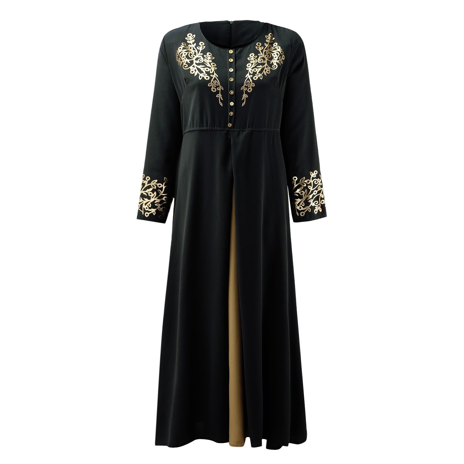 Abaya Muslim - Vestito da preghiera da donna, a maniche lunghe, islamiche, per preghiera, per feste, spose, serate, con Hijab