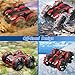 FREE TO FLY Remote Control Car Boat Truck- Amphibious RC Car for Kids 4WD Stunt Cars 2.4Ghz Rotating 360°Offroad Terrain RC Vehicle Water Land Toys for 6 7 8 9 10 11 12 Years Old Boys(red)