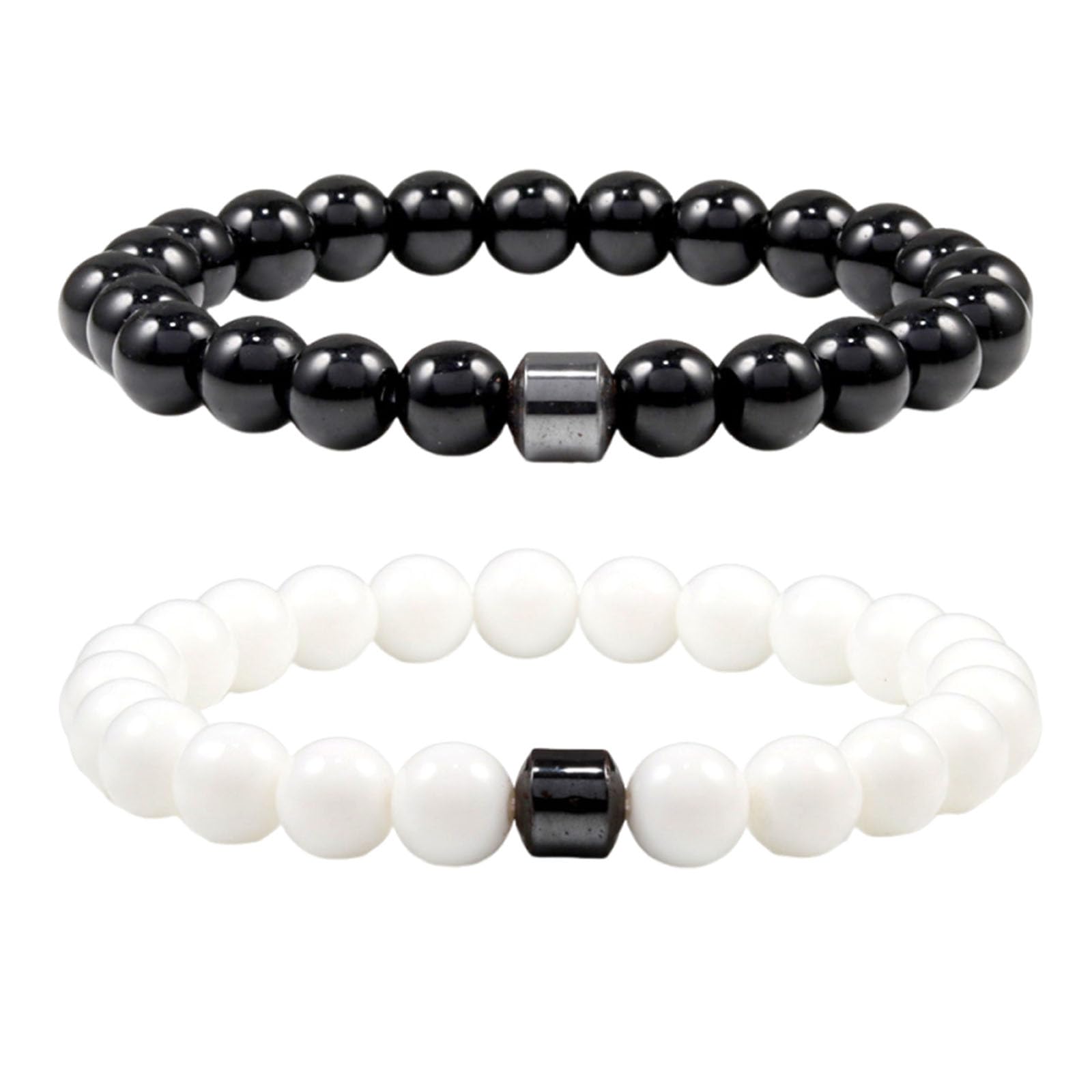 opaska na nadgarstek, Zmniejsza pragnienie alkoholu, łagodzi niepokój i stres związany z odstawieniem, naturalne wsparcie w rzucaniu picia(Bright black+pure white)