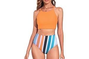 Tropical Leaf Print Tankini Bathing Suits for Teens