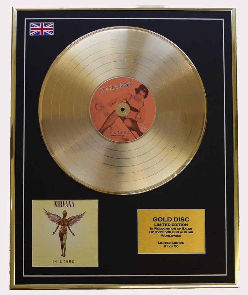 original CD・DVD・ブルーレイ Nirvana In Utero ゴールドディスク