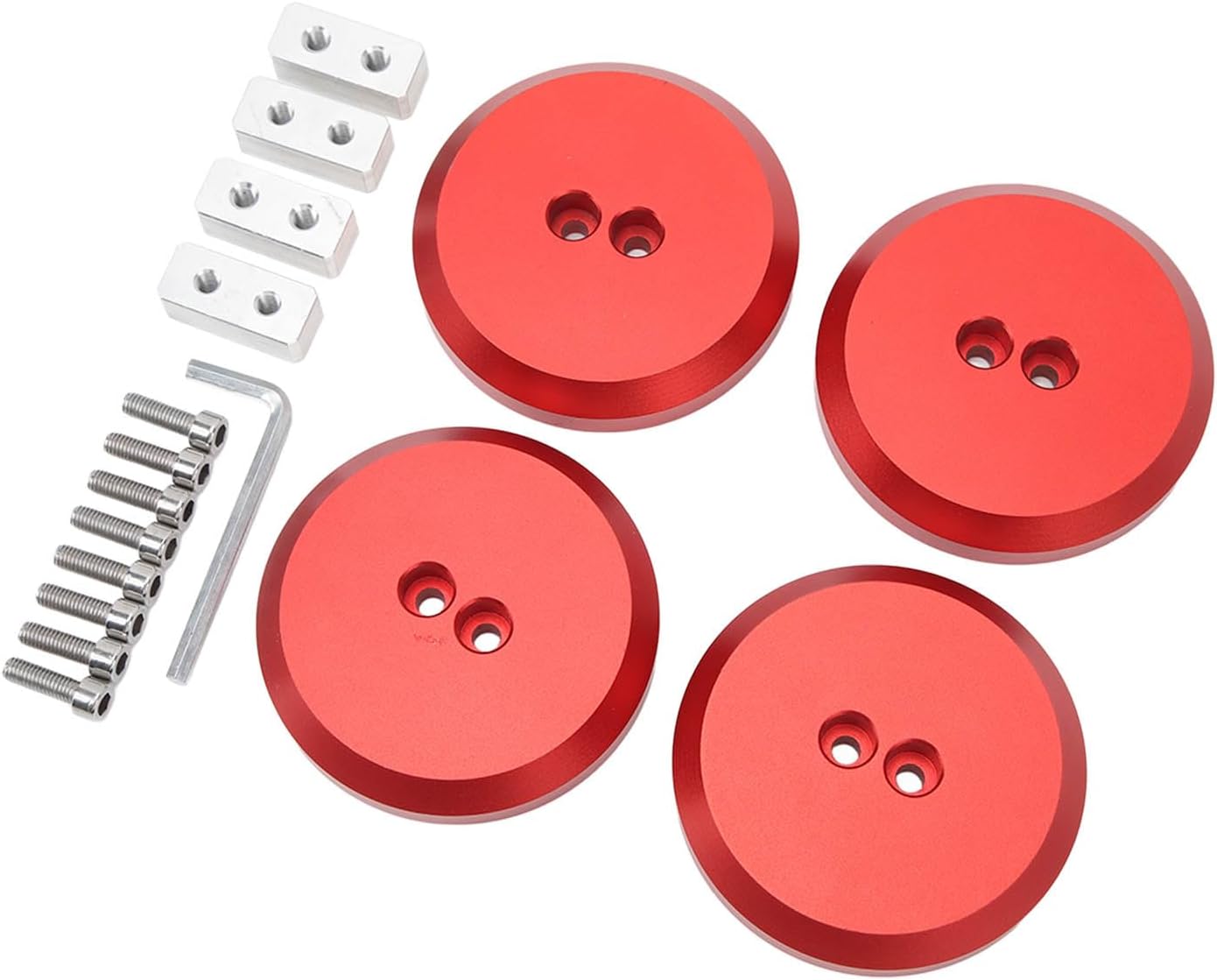 4pcs Jack Pad Adapter, Aluminum Jacking Puck Replacement for Chevy C6 C7 C8, Easy Installation for Car Maintenance
