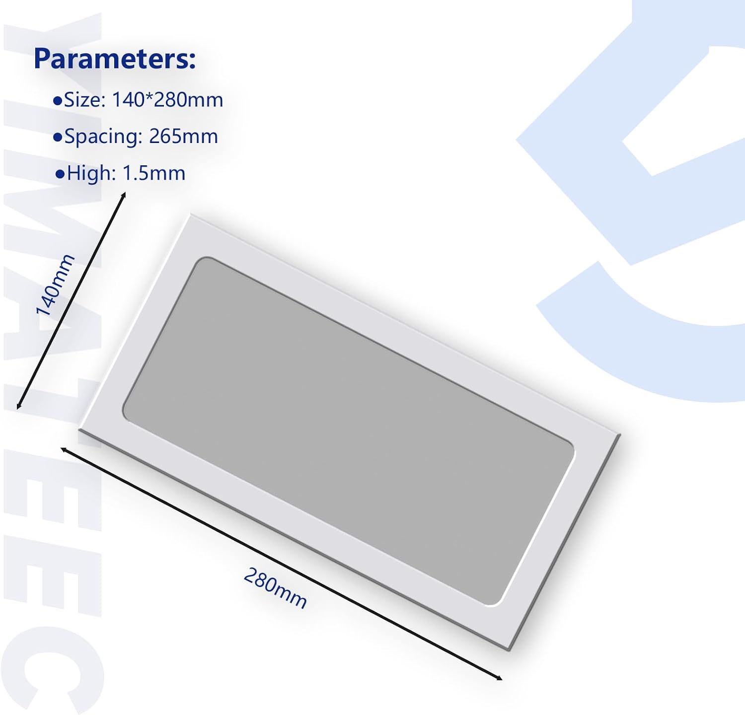 Dust Filter PC 280mmx140mm for Computer Cooler Fan/PSU/Routers Nylon 80 Mesh, Magnetic PC Dust Cover Mesh Dustproof Computer Fan Filter Grills (Nylon, 140 * 280mm, 2pcs, White)
