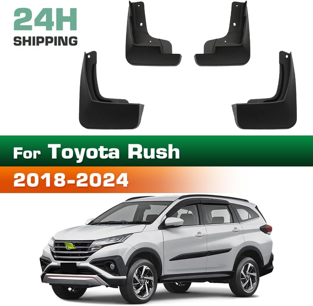 MIDOON 4PCS Car Mud Flaps Splash Guards Mudguards Car Mud Flaps Compatible with Toyota Rush 2018 2019 2020 2021 2022 2023 2024