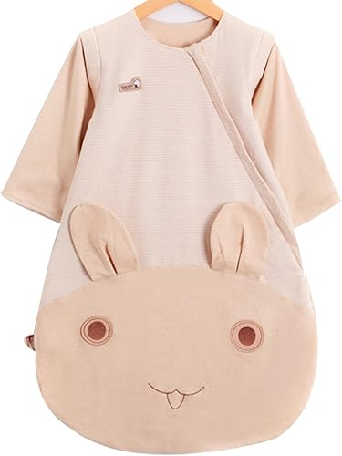 OuYun Saco de dormir orgánico para bebé, manta de manga desmontable para otoño