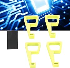 Qukaim Soporte para consola de juegos, soporte horizontal para consola de juegos PS4 Pro, soporte de refrigeración para pies, 4 unidades, color amarillo